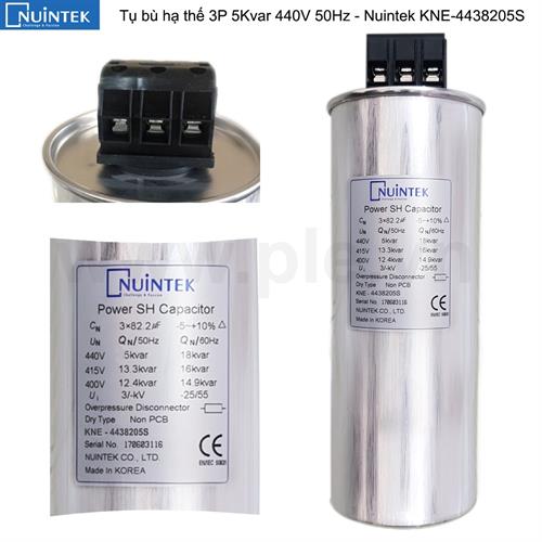 Tụ bù khô NUINTEK 3P 5KVAr 440V ( KNE-4438205S )